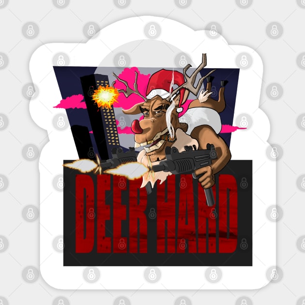 Deer Hard Sticker by Ace13creations